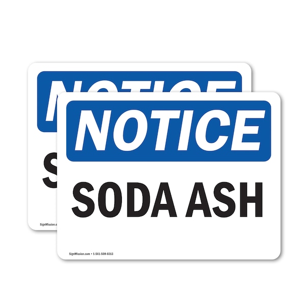 Signmission Soda Ash, 10 in W x Rectangle, Vinyl Decal OS-2PACK-NS-D-710-L-18355 - main
